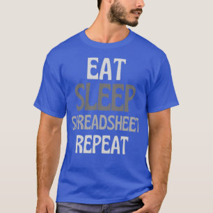 Camiseta Hoja de cálculo divertida Comer Hoja de cálculo de