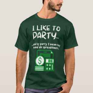 Camiseta Hoja De Cálculo Graciosa Me Gusta El Nerd De Datos