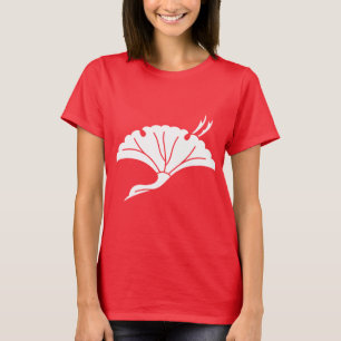 Camiseta Hoja de ginkgo en forma de grulla