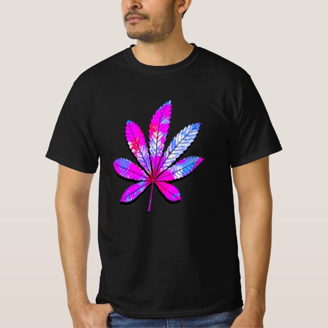 Camiseta Hoja de maleza abstracta (Anverso)