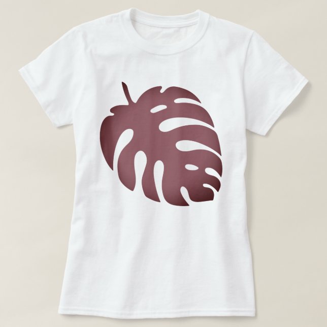 Camiseta Hoja de Monstera (Diseño del anverso)