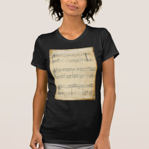Camiseta Hoja de música del vintage