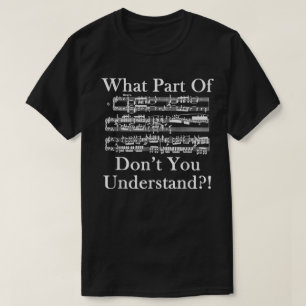 Camiseta Hoja de Música Divertida ¿No Entiendes el Diseño