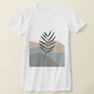 Camiseta Hoja de Naturaleza Geométrica