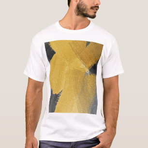 Camiseta Hoja de oro, diseño negro abstracto