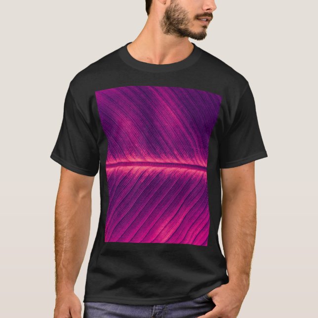 Camiseta Hoja de Palma Abstracta: Vena Tonificada (Anverso)