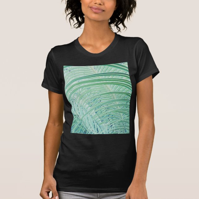 Camiseta Hoja de palma de planta verde suave (Anverso)