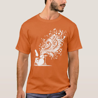 Camiseta Hoja de Percusión Eplosión De Sonido De Música Par