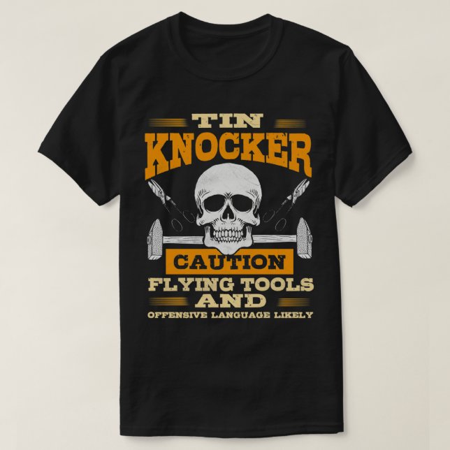 Camiseta Hoja de Regalos de Trabajador Metalizado Funny Tin (Diseño del anverso)