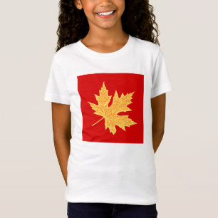 Camiseta Hoja de roble - rojo profundo y azafrán