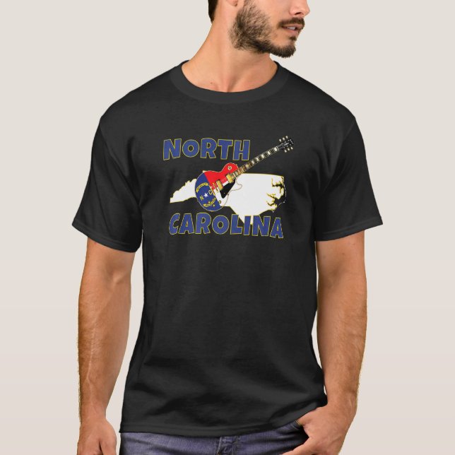 Camiseta Hoja de Ruta De Carolina Del Norte La Bandera Nc D (Anverso)