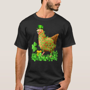 Camiseta Hoja de Trébol de Irlanda Sombrero de Duende Pollo