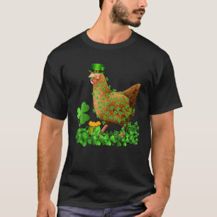 Camiseta Hoja de Trébol de Irlanda Sombrero de Duende Pollo