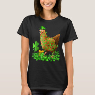 Camiseta Hoja de Trébol de Irlanda Sombrero de Duende Pollo