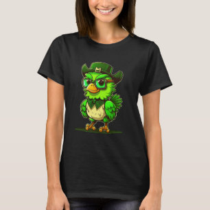 Camiseta Hoja de Trébol Irlandés Sombrero de Duende Pollo D
