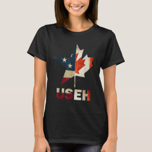 Camiseta Hoja de USEH Bandera canadiense norteamericana Can