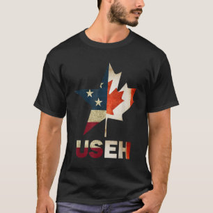 Camiseta Hoja de USEH Bandera canadiense norteamericana Can