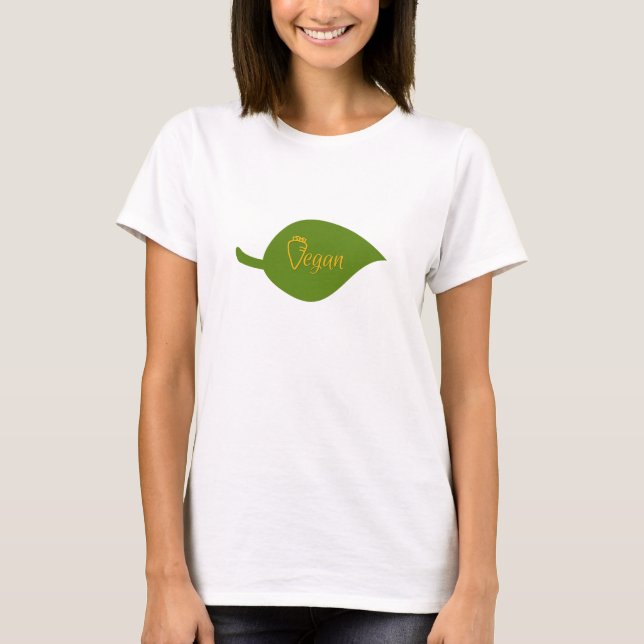 Camiseta Hoja del vegano (Anverso)
