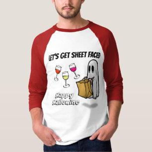 Camiseta Hoja frente a Fantasma Feliz Hallowine