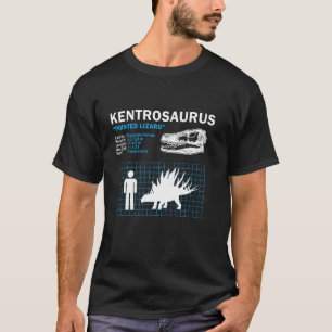 Camiseta Hoja informativa de Kentrosaurus, datos de dinosau