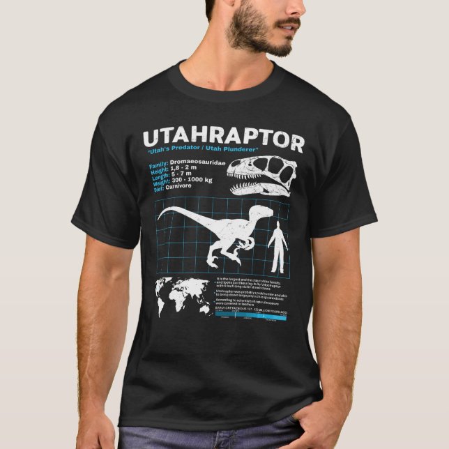 Camiseta Hoja informativa de Utahraptor (Anverso)