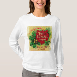 Camiseta Hoja LabelPorterville anaranjado, CA del roble