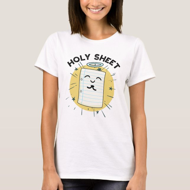 Camiseta Hoja Santa Funny Halo Paper Pun (Anverso)