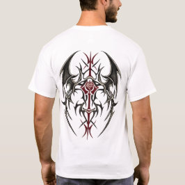 Camiseta Hoja Tribal Carmesí