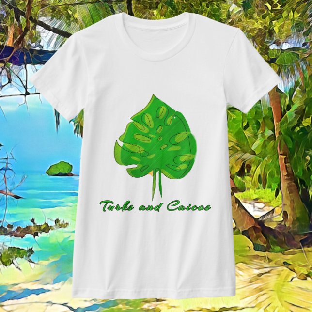 Camiseta Hoja tropical de la Bonito Turca y Caicos (Subido por el creador)