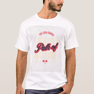 Camiseta hoja verde Incorporar pequeños ilustraciones de on