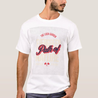 Camiseta hoja verde Incorporar pequeños ilustraciones de on