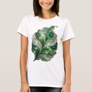 Camiseta Hoja verde y blanca icónica con estrellas