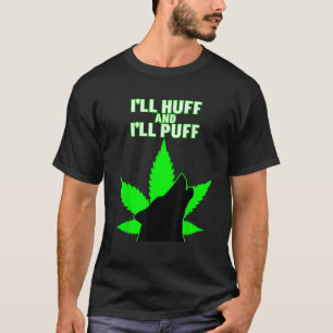 Camiseta Hojaldre Wolf Lovers Funny Weed Pot Leaf