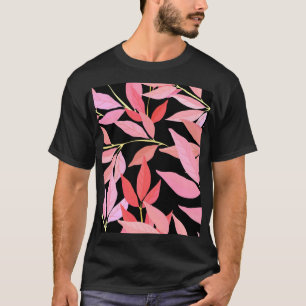 Camiseta Hojas botánicas, colorido patrón sin costura.
