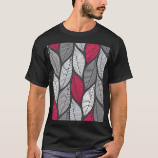 Camiseta Hojas coloridas: patrón sin costuras dibujado a ma