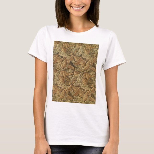Camiseta Hojas de Acanthus por William Morris, textil antig (Anverso)