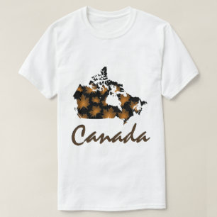 Camiseta Hojas de arce marrón de Canadá