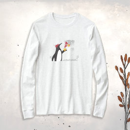 Camiseta Hojas de arce otoñales y Funny Penguin Long Sleeve