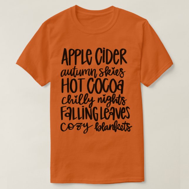 Camiseta Hojas de cacao caliente de Apple Cider (Diseño del anverso)