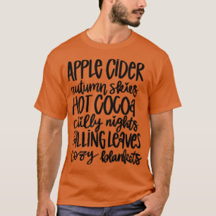 Camiseta Hojas de cacao caliente de Apple Cider