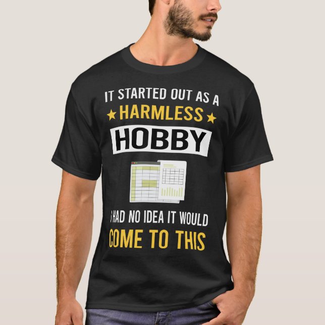 Camiseta Hojas de cálculo de hojas de cálculo de hobby sin  (Anverso)