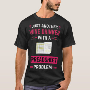Camiseta Hojas de cálculo para bebedores de vino