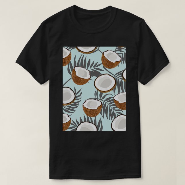 Camiseta Hojas de coco sin foco (Diseño del anverso)