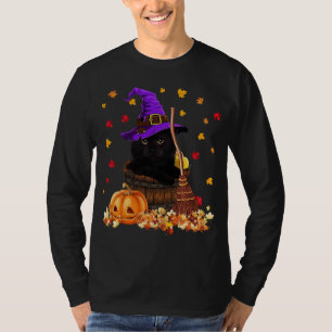 Camiseta Hojas de hojas de gato de arce caen Hola Gratito d