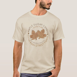 Camiseta Hojas de hojas de hojas de avena de jarabe de azúc