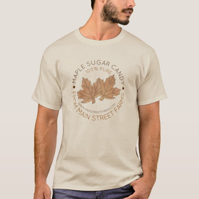 Camiseta Hojas de hojas de hojas de avena de jarabe de azúc (Anverso)