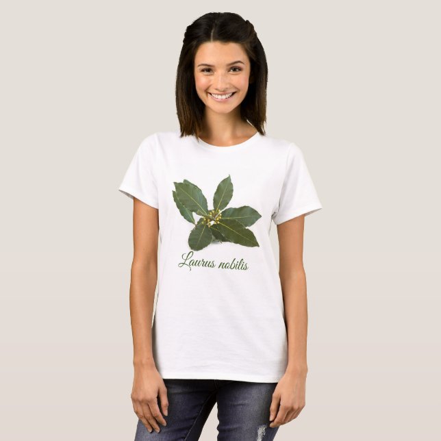 Camiseta Hojas de laurel frescas (Anverso completo)