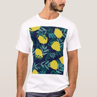 Camiseta Hojas de limón: fondo de ilustracion vintage.