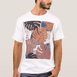 Camiseta Hojas de monstera exóticas, tropicales vintage.