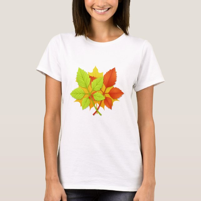 Camiseta Hojas de otoño (Anverso)